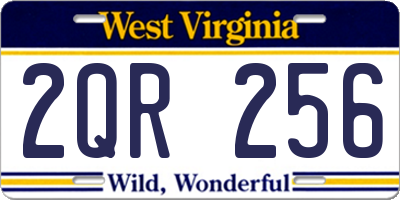 WV license plate 2QR256