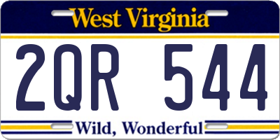 WV license plate 2QR544