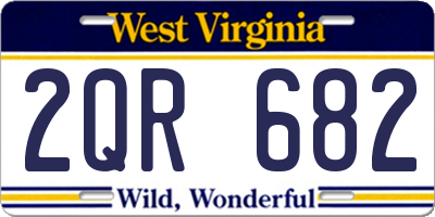 WV license plate 2QR682