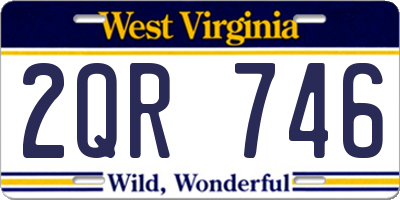 WV license plate 2QR746