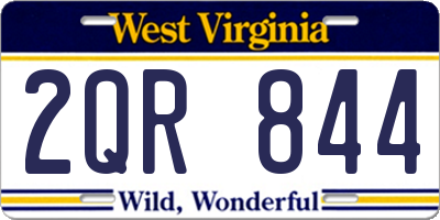 WV license plate 2QR844