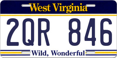 WV license plate 2QR846