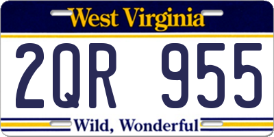 WV license plate 2QR955