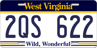 WV license plate 2QS622