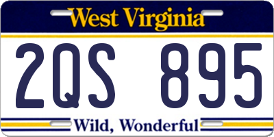 WV license plate 2QS895