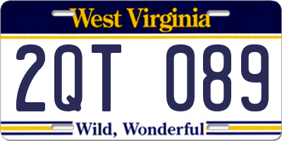 WV license plate 2QT089