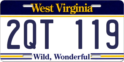 WV license plate 2QT119