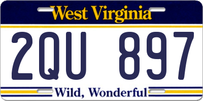 WV license plate 2QU897