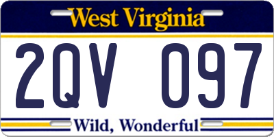 WV license plate 2QV097