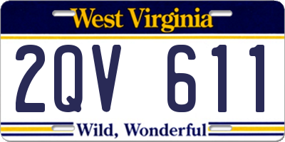 WV license plate 2QV611