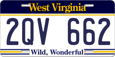 WV license plate 2QV662