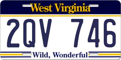 WV license plate 2QV746
