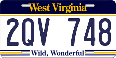 WV license plate 2QV748