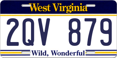 WV license plate 2QV879