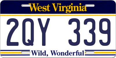 WV license plate 2QY339