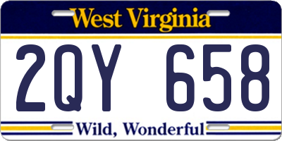 WV license plate 2QY658