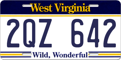 WV license plate 2QZ642