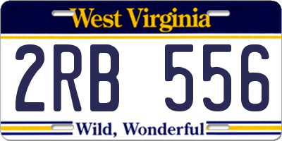 WV license plate 2RB556