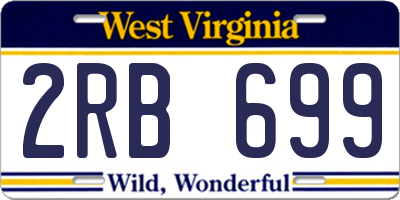 WV license plate 2RB699