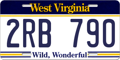 WV license plate 2RB790