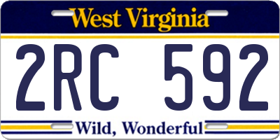 WV license plate 2RC592