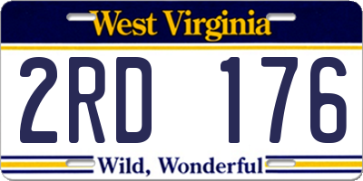WV license plate 2RD176