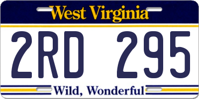 WV license plate 2RD295