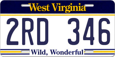 WV license plate 2RD346