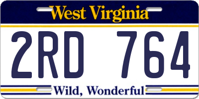 WV license plate 2RD764