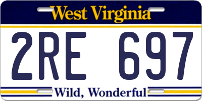 WV license plate 2RE697