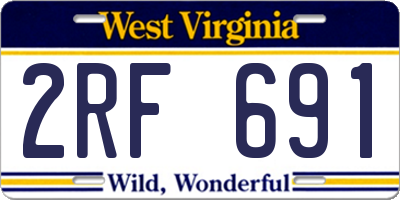 WV license plate 2RF691