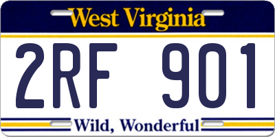WV license plate 2RF901