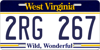 WV license plate 2RG267
