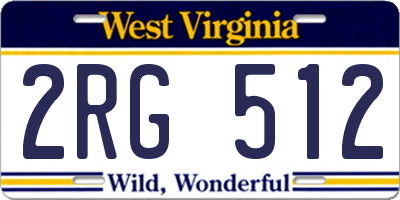 WV license plate 2RG512