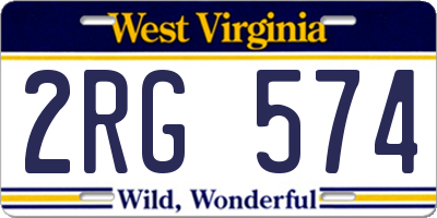 WV license plate 2RG574