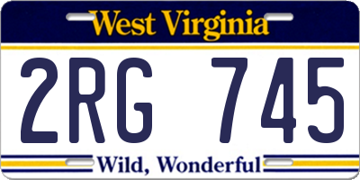 WV license plate 2RG745