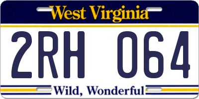 WV license plate 2RH064