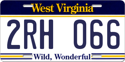 WV license plate 2RH066