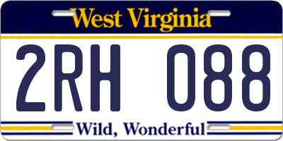 WV license plate 2RH088