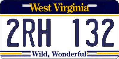 WV license plate 2RH132