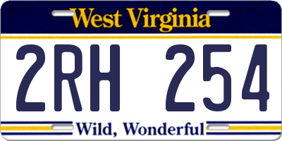 WV license plate 2RH254