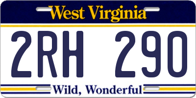 WV license plate 2RH290