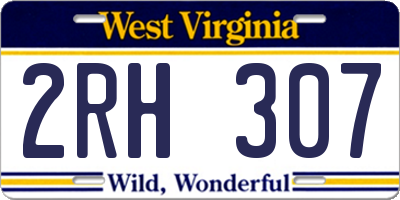 WV license plate 2RH307