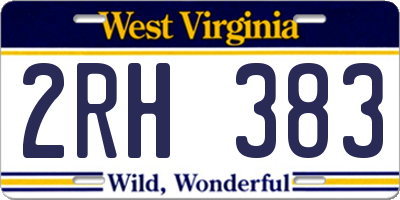 WV license plate 2RH383