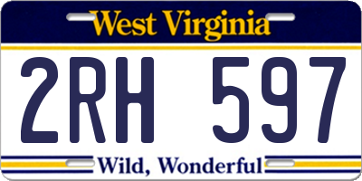 WV license plate 2RH597