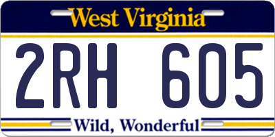 WV license plate 2RH605