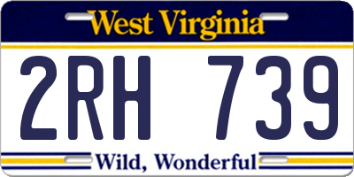 WV license plate 2RH739