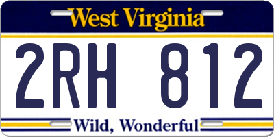 WV license plate 2RH812