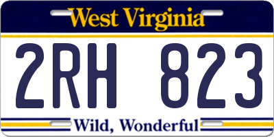 WV license plate 2RH823