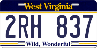 WV license plate 2RH837